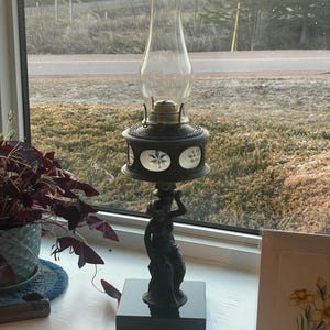 J. F. Iden 1865-1870 Rare Figural Stem Kerosene Stand Lamp - Etsy