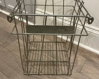1976 Heavy Metal Egg Carrier Egg Crate Galvanized Steel Wire Basket - Etsy
