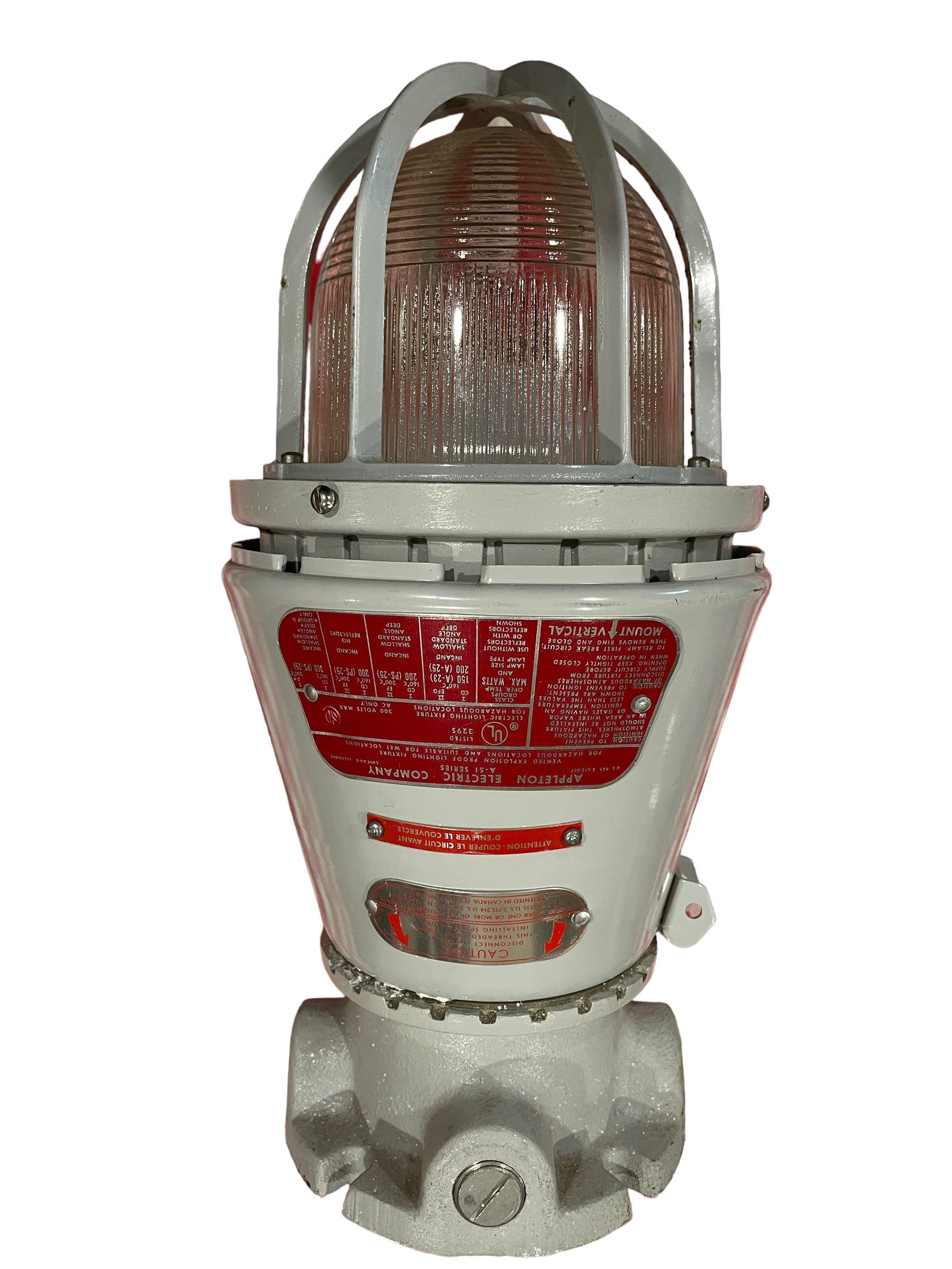Appleton Vented Explosion Proof Lighting Fixture With Guard. - Etsy