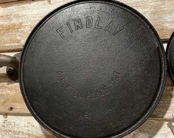 Antique Findlay, Carleton Place, Ontario  Cast Iron #1 Griddle with  Inset Heat Ring