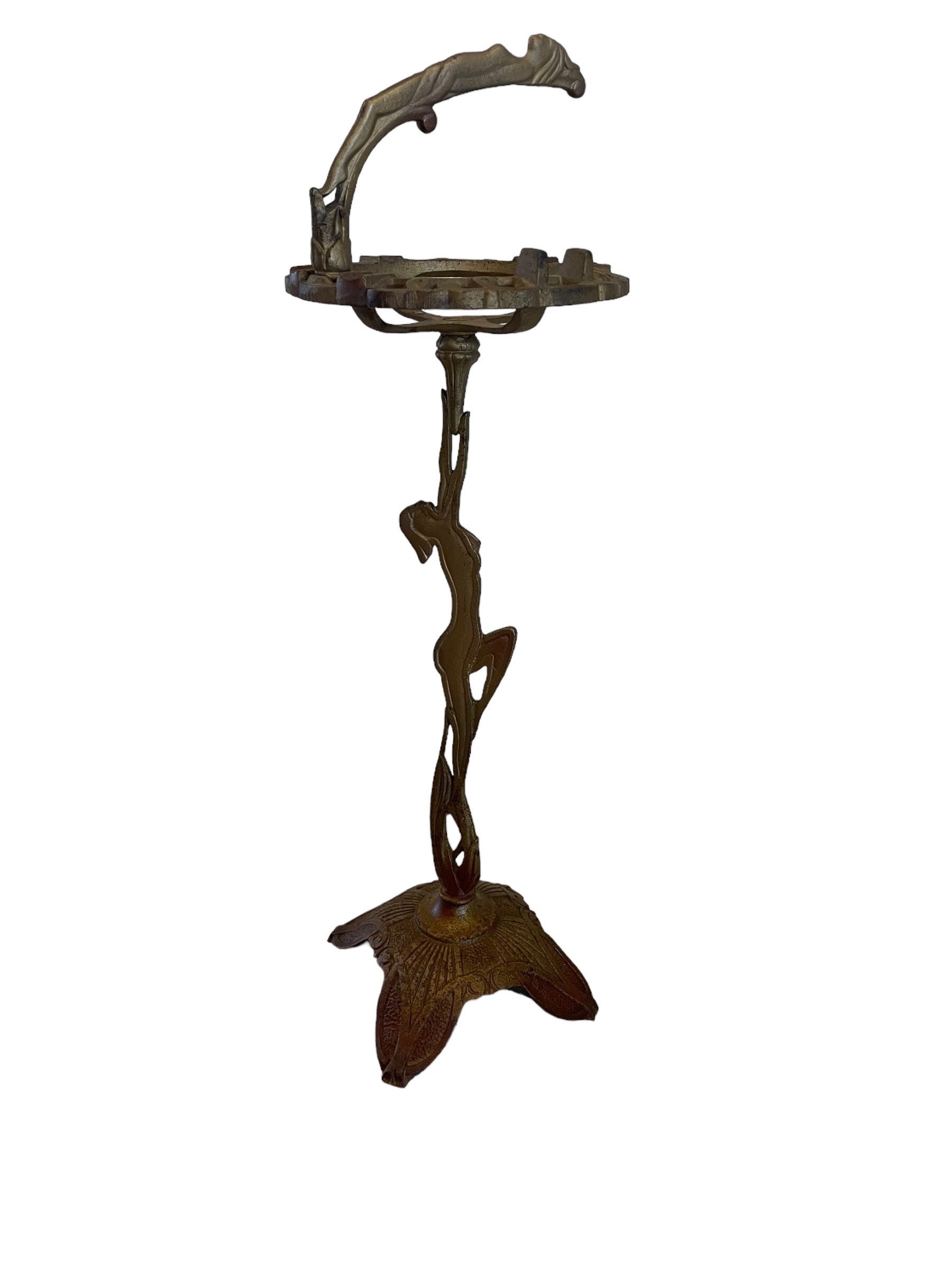 Art deco female figural ashtray stand - 1920s