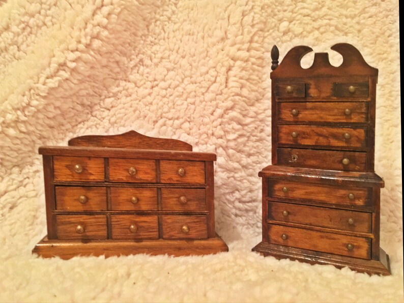 Antique All Wood Dollhouse Dressers Etsy