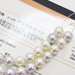 Limited to actual item Pearl Science Institute Certificate Akoya Queen Ultra rare Necklace Natural mulch 9mm - 9.8mm Japan starand birthday
