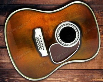 Acoustic Guitar Belt Buckle Copper