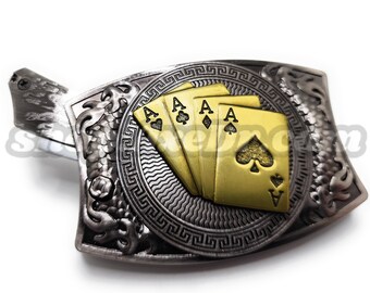 4 Aces Click-In Folding Knife Belt Buckle