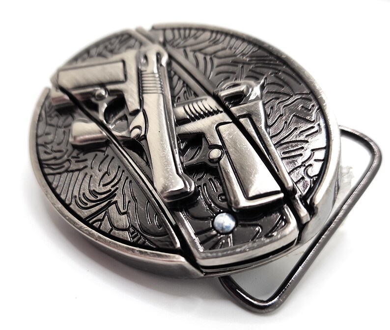 Dual 1911s Folding Knife Belt Buckle Etsy