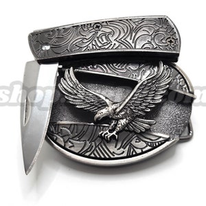 Soaring Eagle Folding Knife Belt Buckle image 4