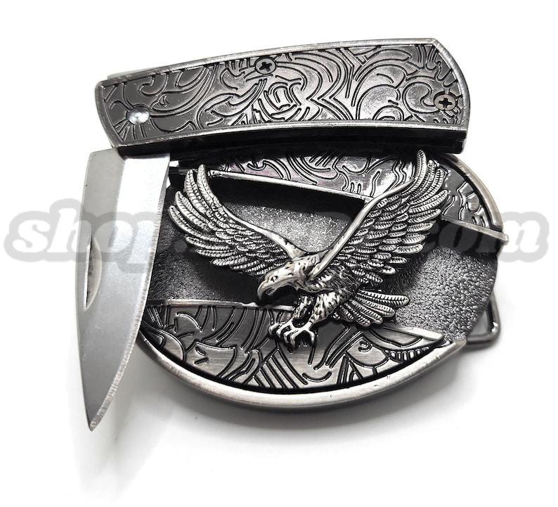Soaring Eagle Folding Knife Belt Buckle image 4