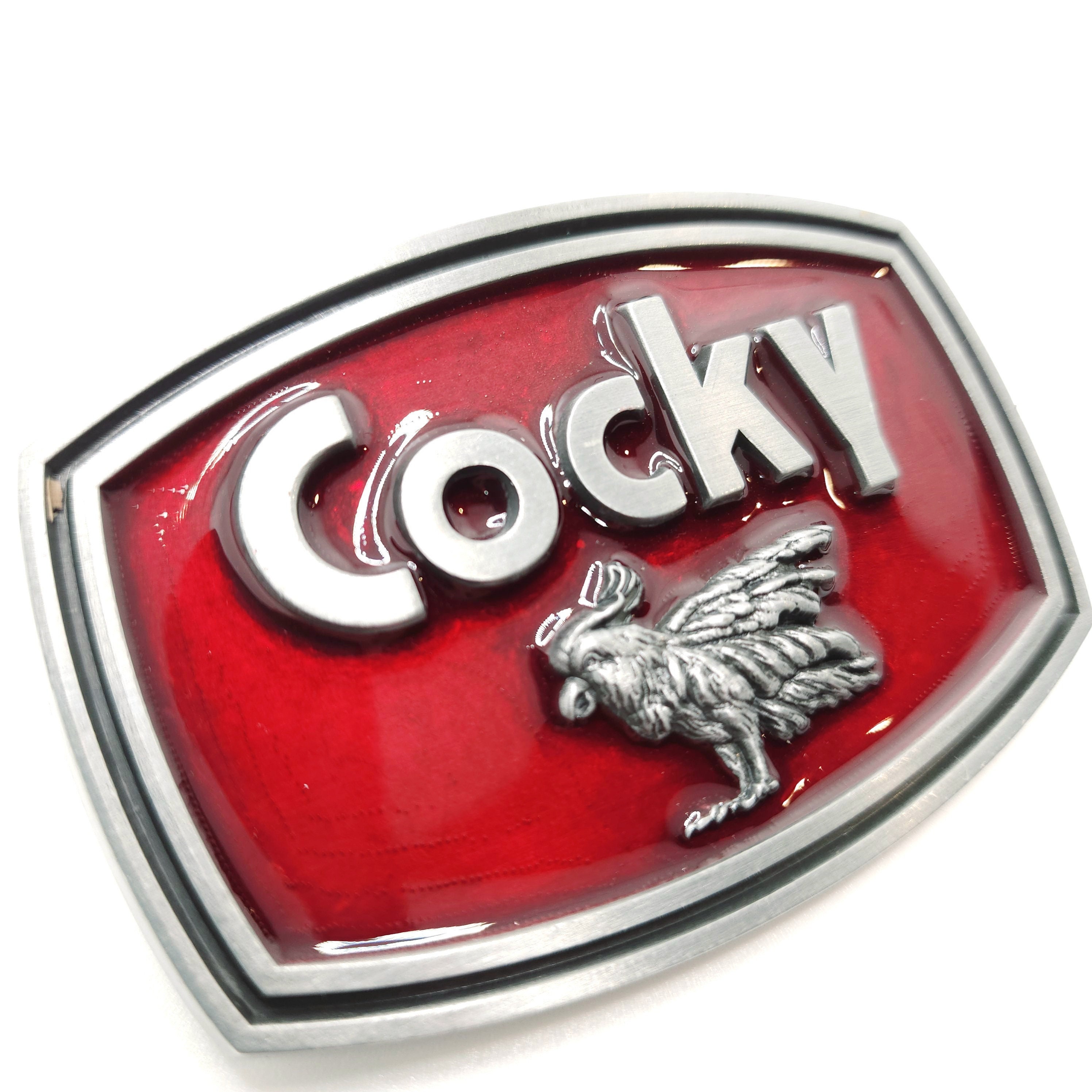 Cocky Fashion Metal Belt Buckle Red Cool