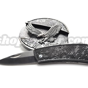 Soaring Eagle Folding Knife Belt Buckle image 6