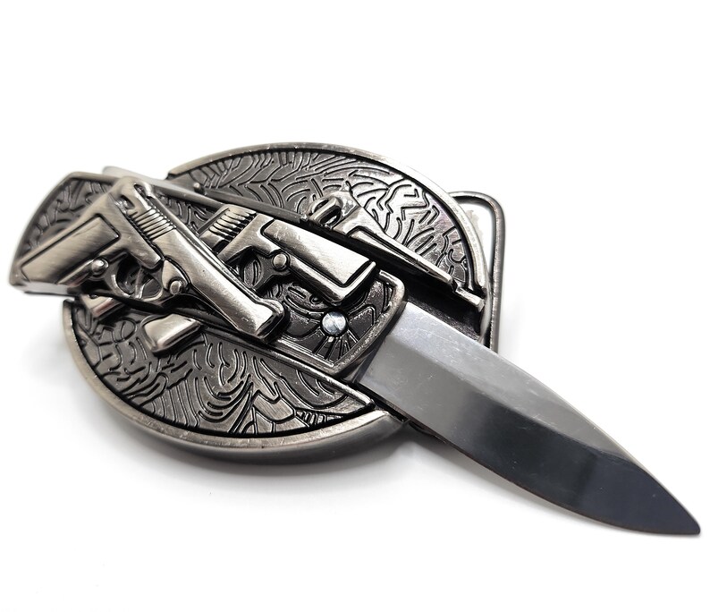 Dual 1911s Folding Knife Belt Buckle Etsy Australia