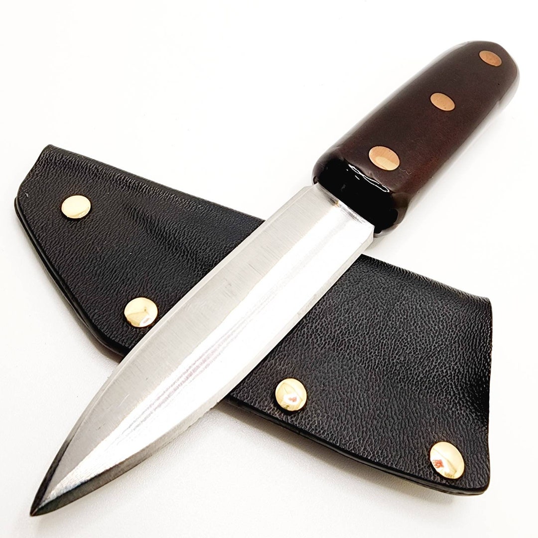 Handmade Paring Knife With Sheath Dual Edges Custom Kitchen Knife Made