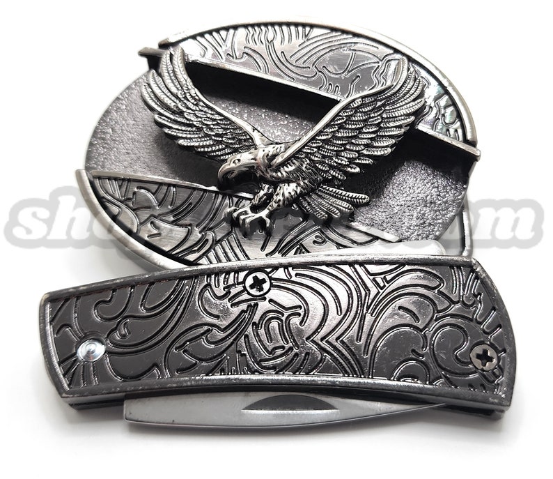 Soaring Eagle Folding Knife Belt Buckle image 7