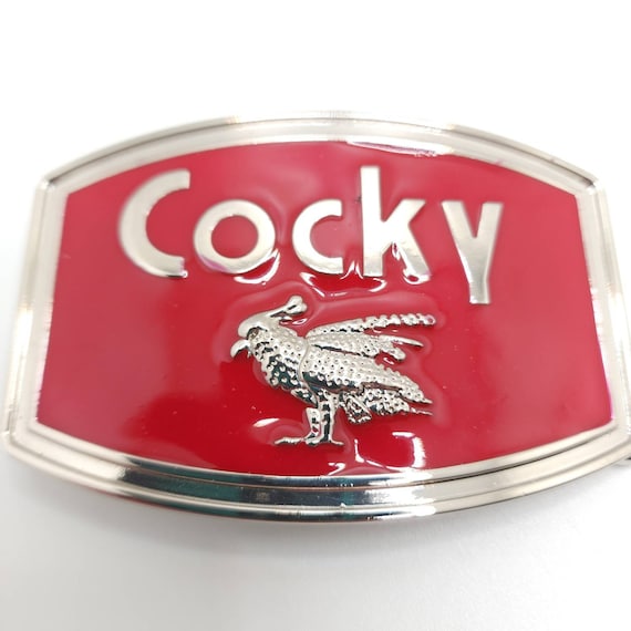 Cocky Fashion Metal Belt Buckle Red Cool