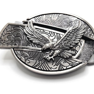 Soaring Eagle Folding Knife Belt Buckle image 1