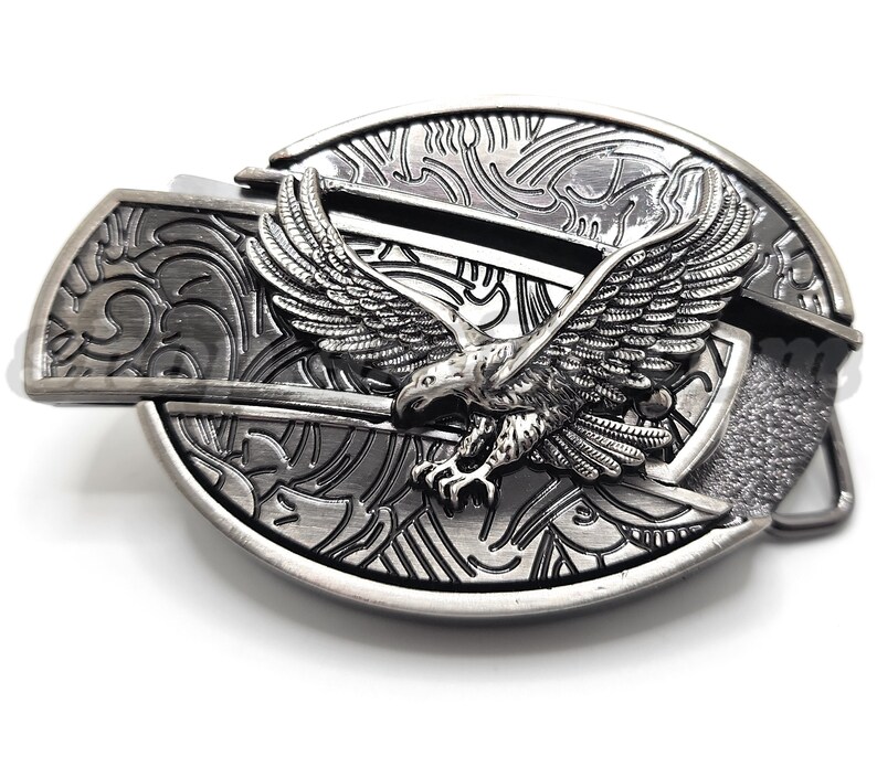 Soaring Eagle Folding Knife Belt Buckle image 1