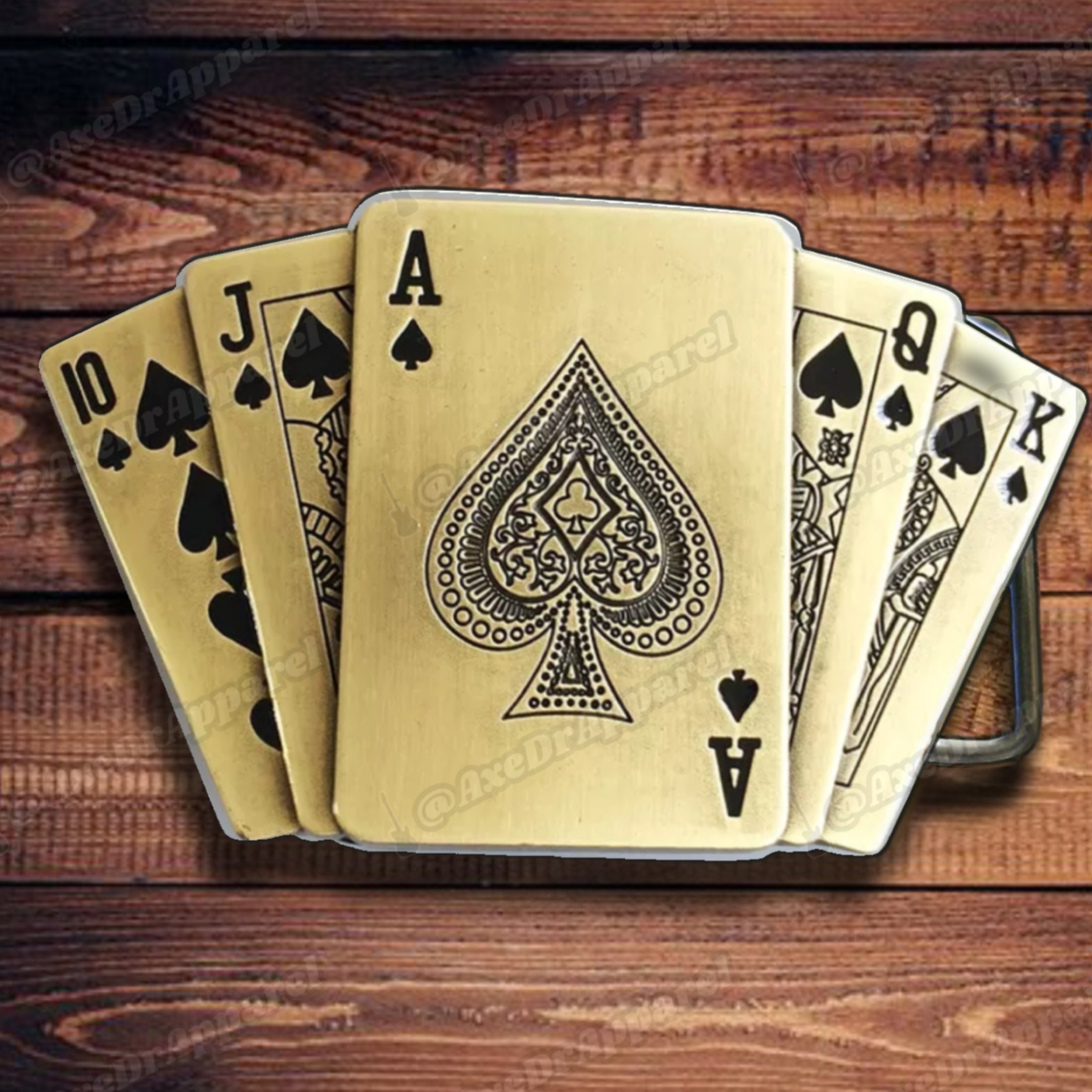 Boucle de ceinture pour cartes de poker Royal Flush avec briquet/boucl –