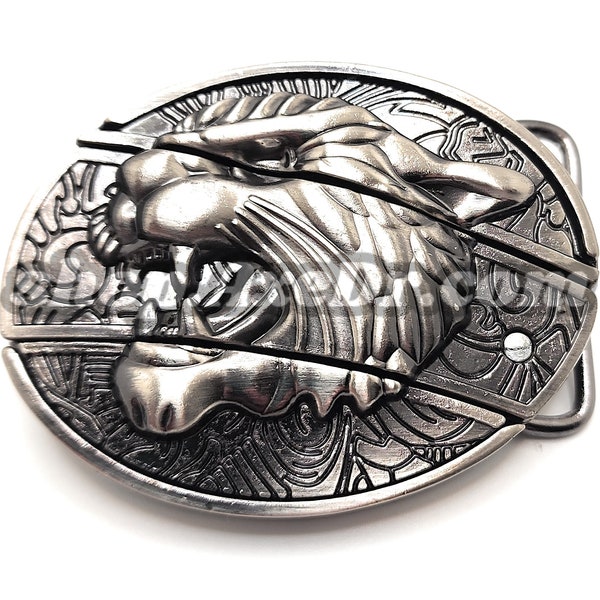 Big Cat Folding Knife Belt Buckle