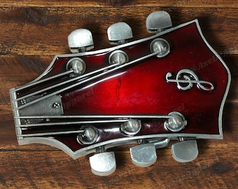 Guitar Belt Buckle / Guitar Headstock Belt Buckle