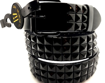 Black on Black Studded Belt Punk