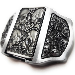 Skulls & Roses Lighter Belt Buckle image 5