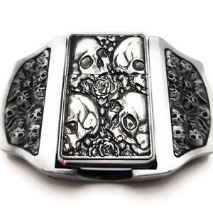 Skulls & Roses Lighter Belt Buckle image 7