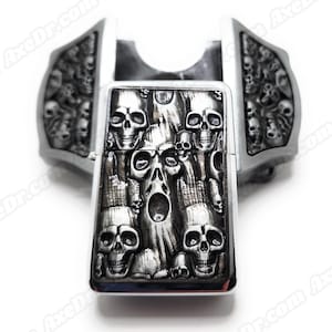 Skulls & Ghosts Lighter Belt Buckle