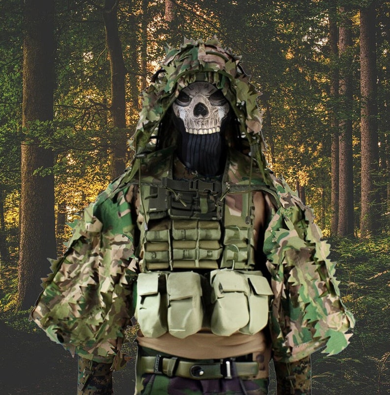 3D Sniper Ghillie, Military, Combat Ghillie, Suit, Viper Hood, Tactical