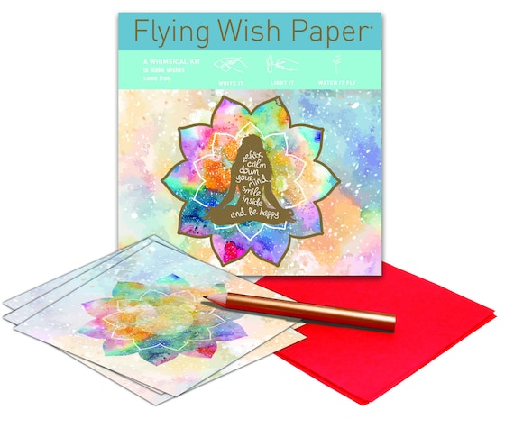Mushroom Wish Paper, Law of Attraction, Wish Kit, Manifesting Kit,  Meditation Tool, Inspired Gift, Flying Wish Paper, Magic Flash Paper 