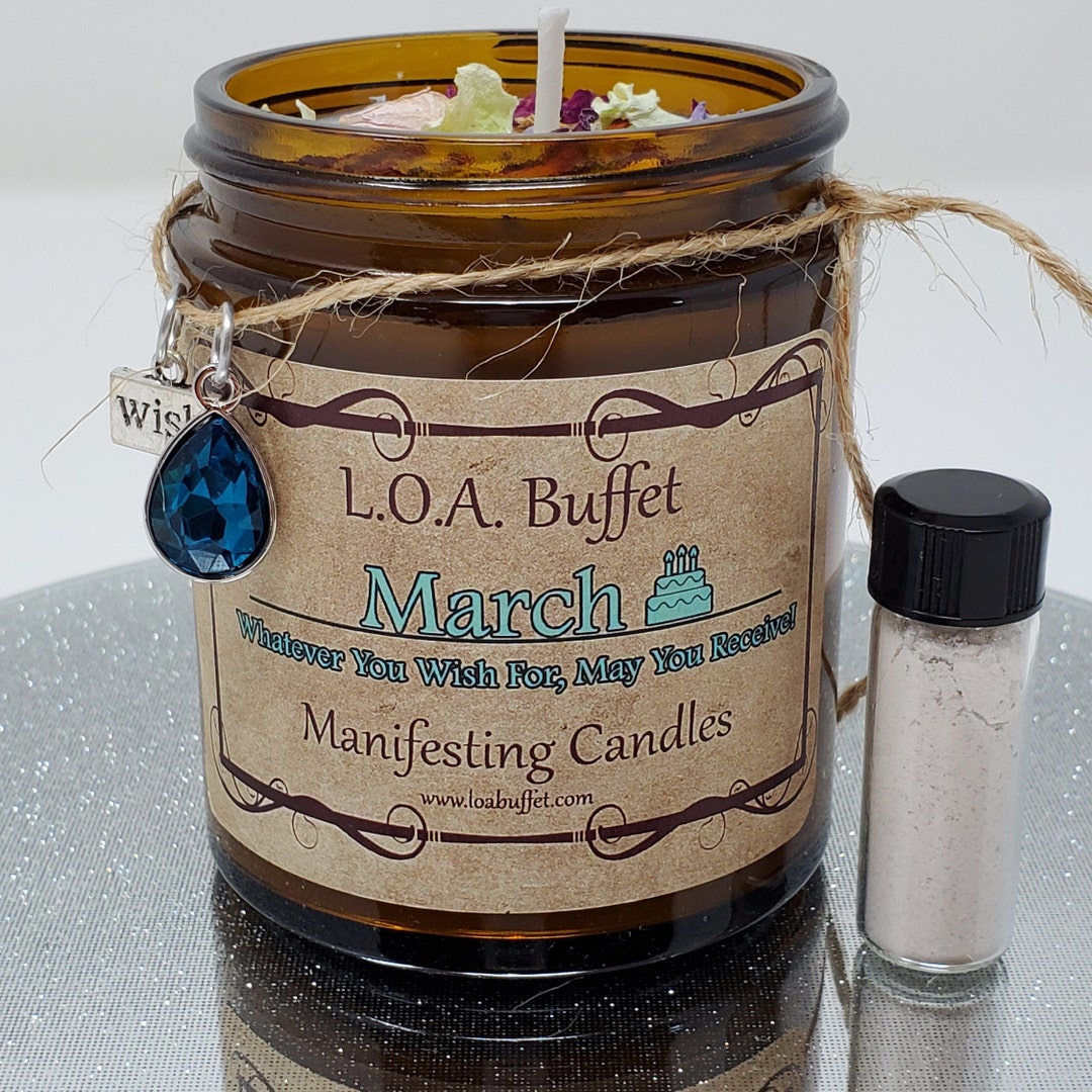 March Birthday Candle, Wish Candle, Law of Attraction, Birthday Candle