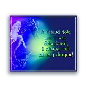 Fairies and Dragons / Sticker / Waterproof Vinyl Decal. Fun stickers that can go anywhere! Laptops, tumblers, car and vehicle window