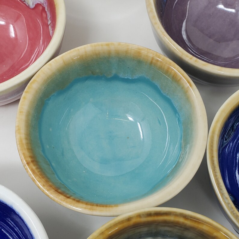 Set of 12 River Water Mini Bowls Condiment Dishes Ring Etsy