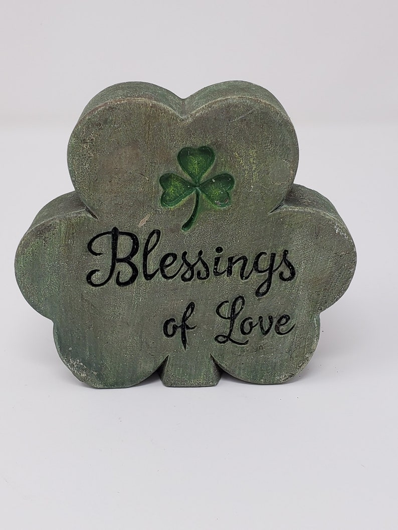 Blessings Sign St.Patty/'s Glitter Hat Motivational Art Shamrock Paper Weight 4 Leaf Clover Motivational Decor Luck of The Irish