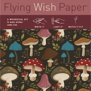 Mushroom Wish Paper, Law Of Attraction, Wish Kit, Manifesting Kit, Meditation Tool, Inspired Gift, Flying Wish Paper, Magic Flash Paper