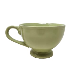 16 oz. Ceramic sage green genie lamp design with handle Soup, Chili, or Ice Cream Bowl, fun unique design, or for craft or Fairy Garden!