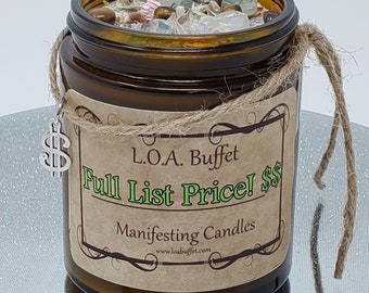 Full List Price Candle, Law Of Attraction, Hand Poured Soy Candle, Herbal Alchemy Candle for Manifesting a House Sale
