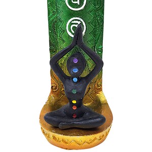 7 Chakras Goddess Incense Holder with Chakra Symbols for meditation and rituals