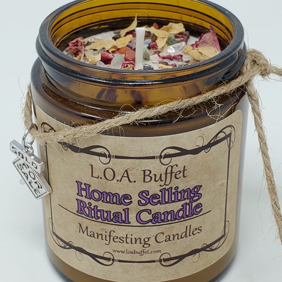 Home Selling Ritual Candle, Law Of Attraction, Hand Poured Soy Candle, Manifesting Candle, For Sale By Owner, Realtor Candle