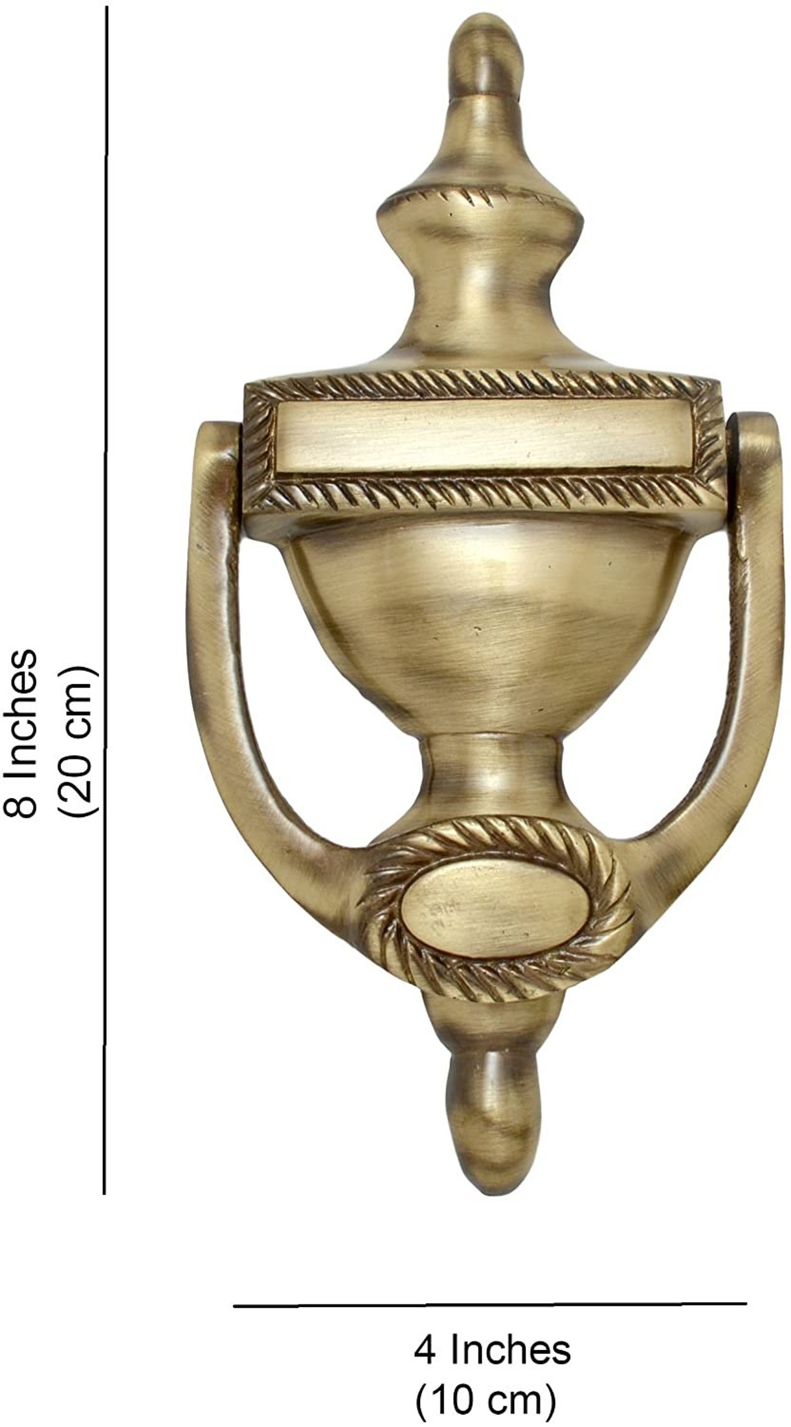 8 Round Brass Door Knocker antique color Etsy