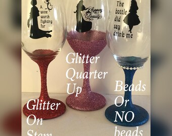 Princess Wine Glass Disney