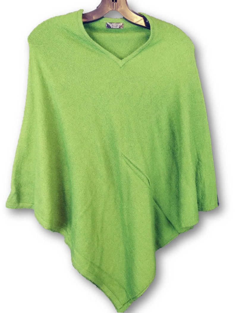 Pashmina Cashmere Poncho Sea Green