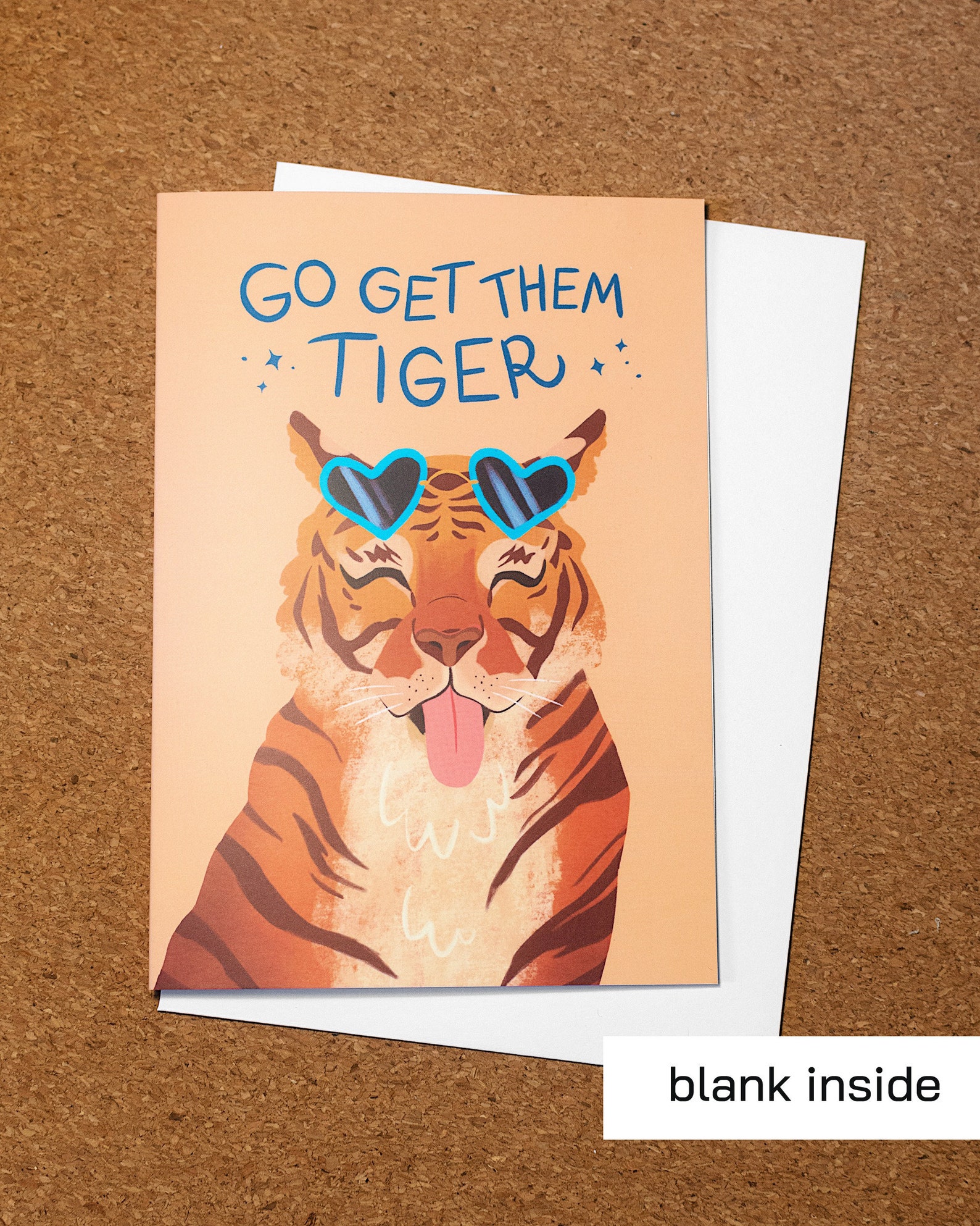Go Get Them Tiger Greeting Card Etsy