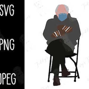 Bernie Sanders Mittens Investiture SVG, PNG, JPEG