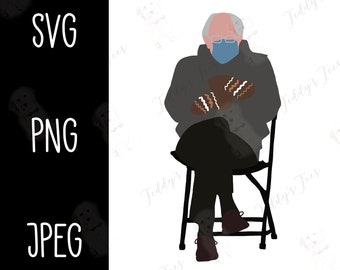 Bernie Sanders Mittens Inauguration SVG, PNG, JPEG