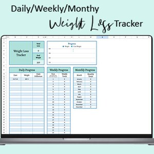 Weight Loss Tracker (Google Sheets Digital File)