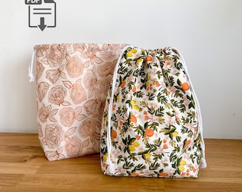 NST Drawstring - Digital Sewing Pattern - Perfect First Bag - Country Cow Designs