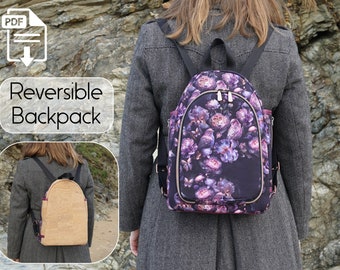 Two Faced Backpack - Reversible Digital Sewing Pattern