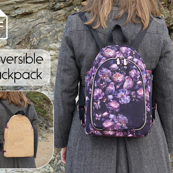 Two Faced Backpack - Reversible Digital Sewing Pattern