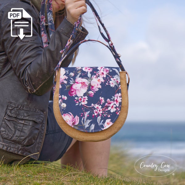 The Meridias Crossbody Bag - PDF Digital Sewing Pattern - Country Cow Designs