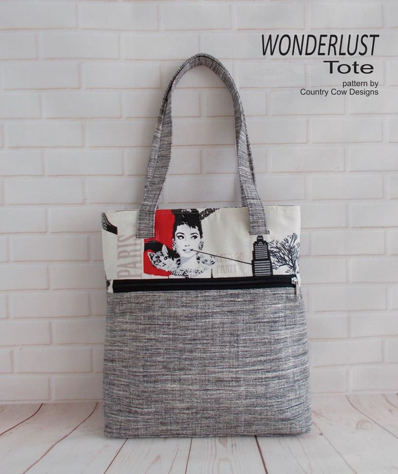 The Wanderlust Tote PDF Bag Pattern & Video Tutorial Etsy